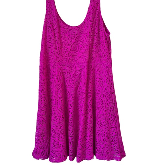 A-Line Dress Bright Fuchsia Pink Summer Tank Dress - Apt 9 - A Line Style - Picture 1 of 9